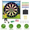 Golf Chipping Dart Game Mat Set With 20 Sticky Balls Ground Stakes Hanging Hooks Carrying Bag Indoor Outdoor Golf Hitting Training Game Mat For Kids B