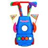 Toddler Golf Set with 4 Balls 4 Clubs 2 Holes 2 Flags Golf Cart Indoor Outdoor Golf Game Gift For 3-5 Years Old Kids