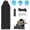 Deer Drag Sled with Handle Deer Cart Game Hauler Snow Sledding Pad Hunting Gear Supplies with 32.8FT Black Rope 16.1FT White Rope for Hunting Ice Fish