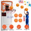 Indoor Mini Basketball Hoop Set Over Door Basketball Hoop with 4 Inflatable Balls Electric Audio Scorer Foldable Basket Gift for Kids and Adults