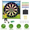 Golf Chipping Dart Game Mat Set With 20 Sticky Balls Ground Stakes Hanging Hooks Carrying Bag Indoor Outdoor Golf Hitting Training Game Mat For Kids B