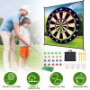 Golf Chipping Dart Game Mat Set With 20 Sticky Balls Ground Stakes Hanging Hooks Carrying Bag Indoor Outdoor Golf Hitting Training Game Mat For Kids B