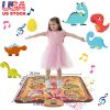 Dinosaur Dance Mat for Kids Aged 3-6 Electronic Music Dance Pad with 7 Gaming Modes Built-in Music Adjustable Volume Optimal Gift for Boys Girls