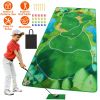 Golf Game Set Golf Game Training Mat Chipping Mat 20Pcs Sticky Golf Balls Indoor Outdoor Golf Practice Mat For Kids Party Family Gathering