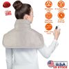 22.4x16.3in Large Weighted Heating Pad for Neck and Shoulders Electric Fast Heating Mat Neck Wrap Cushion Pain Relief with 6 Temperature Settings 4 Ti