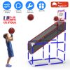 Kids\' Basketball Game Set with 2 Balls Adjustable Height Basketball Hoop Arcade Game Indoor Outdoor Toys for Boys Girls Aged 3-12