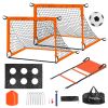 Kids Soccer Goals Set For Backyard Portable Soccer Training Equipment with Ball Pump Cones Agility Ladder Target Carry Bag For Toddler Age 3+ Outdoor