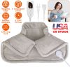 22.4x16.3in Large Weighted Heating Pad for Neck and Shoulders Electric Fast Heating Mat Neck Wrap Cushion Pain Relief with 6 Temperature Settings 4 Ti