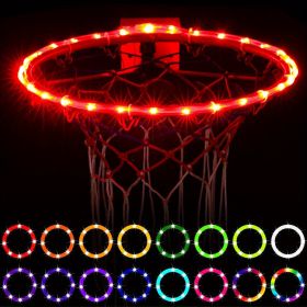 1pc LED Basketball Hoop Light; Remote Control Basketball Hoop LED Light; Change 16 Colors By Yourself; Waterproof; Outdoor Play At Night; Super B