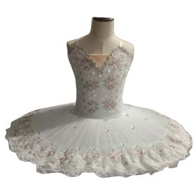 Kids Ballet Costumes Performance Dance Tutu Skirt White Swan Ballet Dress