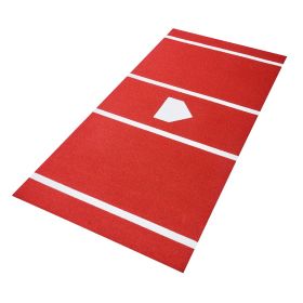 12x6 ft Baseball Hitting Mat Softball Batting Cage Mat Outdoor Training Red