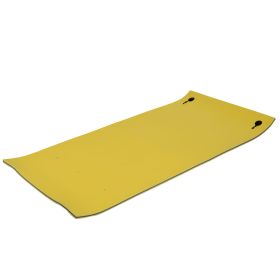 HOMCOM Floating Water Mat 10' x 5' 3-Layer Pool Float Foam Raft Thick for Swimming Lake Ocean Yellow