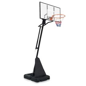 Portable Basketball Hoop for Youth Adults & Professional Match,Adjustable Height 8.04 ft to 10.01 ft,44 inch Backboard with Rebound System