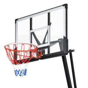 Portable Basketball Hoop Basketball System 8-10ft Height Adjustable for Youth Adults LED Basketball Hoop Lights, Colorful lights, Waterproof
