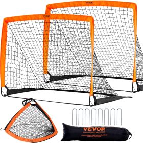 VEVOR Portable Soccer Goal, 4x3 ft Kids Backyard Soccer Net, Foldable Pop Up Practice Soccer Net, Mini Youth Training Soccer Goal Set