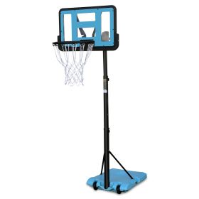 Use for Outdoor Height Adjustable 4.8 to 7.7ft Basketball Hoop 28 Inch Backboard Portable Basketball Goal System with Stable Base and Wheels