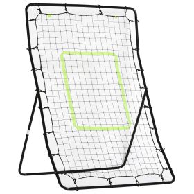 4 x 5.7ft Volleyball Rebounder Net with Strike Zone, Baseball Lacrosse Training Net for Pitching and Fielding