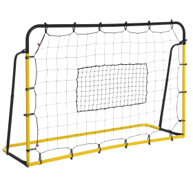 6 x 4 ft Rebound Net Soccer Goal with 5 Angle Adjustable for Soccer Baseball Basketball Training