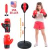 Punching Bag For Kids Junior Boxing Set w/ Boxing Gloves Height Adjustable Free Standing Punching Ball Boxing For Kids Aged 3-8Years Old