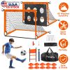 Kids Soccer Goals Set For Backyard Portable Soccer Training Equipment with Ball Pump Cones Agility Ladder Target Carry Bag For Toddler Age 3+ Outdoor