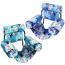 2 Pack Inflatable Pool Floats for Adult Inflatable Hammocks Floating Lounge Chairs for Party Summer Water Beach Lake Fun (Option: FloatGreenRoyalBlue)