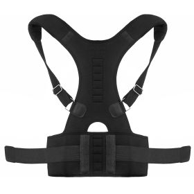 Unisex Posture Corrector Support Magnetic Lumbar Back Posture Support Belt Adjustable Upper Back Braces Clavicle Shoulder Brace Belt Pain Relief Thera (Option: XL)