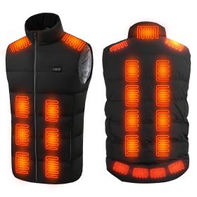 Heated Vest Men Women Heated Jacket with 23 Heating Zones 3 Heat Levels USB Powered Machine Washable for Winter Hiking Skiing Skating Outdoor Activiti (Option: HeatedVestXL)