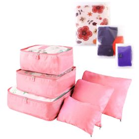9Pcs Clothes Storage Bags Water-Resistant Travel Luggage Organizer Clothing Packing Cubes for Blouse Hosiery Stocking Underwear (Option: 9PcsClothesStorageBagPink)