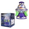 UFO Water Sprinkler Outdoor Summer Rocket Toy With Colorful LED Lights 360° Spinning 1.64FT To 6.56FT Adjustable Height Birthday Summer Gift For Girls