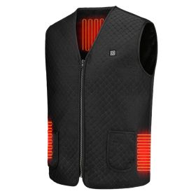 Heat Jacket Vest 3 Heating Gear Adjustable USB Heated Vest Warm Heat Coat Vest w/ 5 Heating Zones For Men Women Winter Outdoor Activity (Option: 2XL)