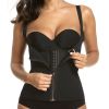 Zippered Waist Trainer Corset Waist Tummy Control Body Shaper Cincher Back Support with Adjustable Straps for Women