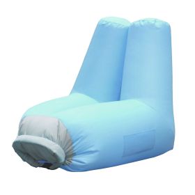Inflatable Lounger Air Sofa Chair Couch w/ Portable Organizing Bag Waterproof Anti-Leaking for Backyard Lakeside Beach Traveling Camping Picnics (Option: InflatableAirSeatSmallBlue)