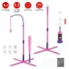 3-In-1 Baseball Toy Set For 3-5Years Old Kids And Toddlers Includes Tee Ball Stand Hanging Tee Automatic Ball Launcher with Adjustable Height For Indo