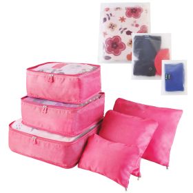 9Pcs Clothes Storage Bags Water-Resistant Travel Luggage Organizer Clothing Packing Cubes for Blouse Hosiery Stocking Underwear (Option: 9PcsClothesStorageBagHotPink)