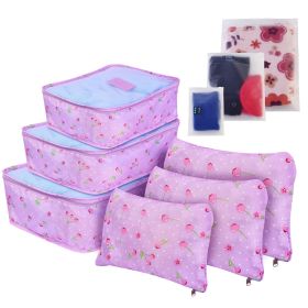 9Pcs Clothes Storage Bags Water-Resistant Travel Luggage Organizer Clothing Packing Cubes for Blouse Hosiery Stocking Underwear (Option: 9PcsClothesStorageBagPPLCherry)