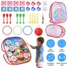 5 in 1 Bean Bag Toss Game Toy Corn Hole Game Beanbag Toss Game Dart Board Game Loop Toss Game Outdoor Activities Party Backyard Games Set for Boys Gir