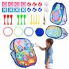 5 in 1 Bean Bag Toss Game Toy Corn Hole Game Beanbag Toss Game Dart Board Game Loop Toss Game Outdoor Activities Party Backyard Games Set for Boys Gir