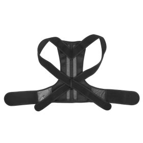 Unisex Back Posture Corrector Lumbar Upper Back Clavicle Shoulder Brace Belt (Option: XL)