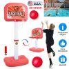 2 In 1 Poolside Basketball Game Set Pool Basketball Goal Indoor Outdoor Kids Basketball Court Water Basketball Toy with 2 Balls Gift for Boys Girls Ag