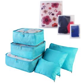 9Pcs Clothes Storage Bags Water-Resistant Travel Luggage Organizer Clothing Packing Cubes for Blouse Hosiery Stocking Underwear (Option: 9PcsClothesStorageBagBlue)
