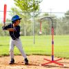 3-In-1 Baseball Toy Set For 3-5Years Old Kids And Toddlers Includes Tee Ball Stand Hanging Tee Automatic Ball Launcher with Adjustable Height For Indo